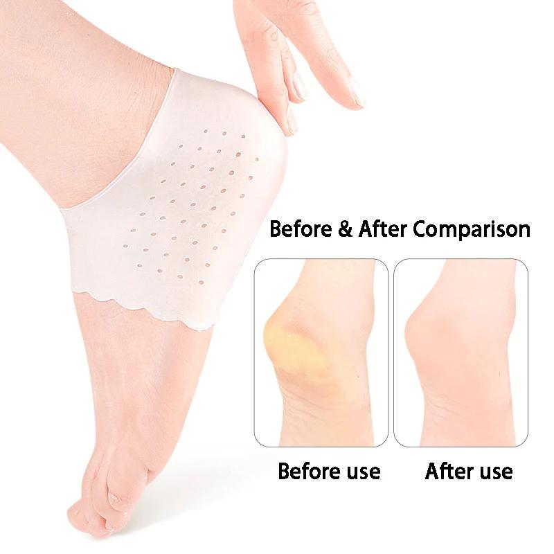 2pcs/4pcs New Silicone Heel Protectors Plantar Fasciitis Heel Socks Reducing Pressure on Soles Pain Relief Foot Care Products