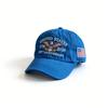 Embroidered Eagle Flag 6-Panel 100% Cotton 250th Anniversary Sporty Baseball Cap Adjustable Outdoor Sun-Protection Snapback