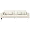 Cream Sofa 250 x 77 x 76 cm Velvet