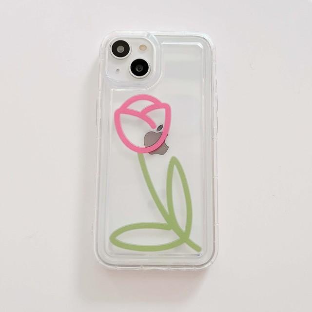 

Ins Тюльпаны Цветок Мультфильм Джейн Мягкий силиконовый чехол для телефона для Iphone 11 13 Pro Max 14 Promax 12promax Защитная задняя крышка Капа for iphone 13 pro