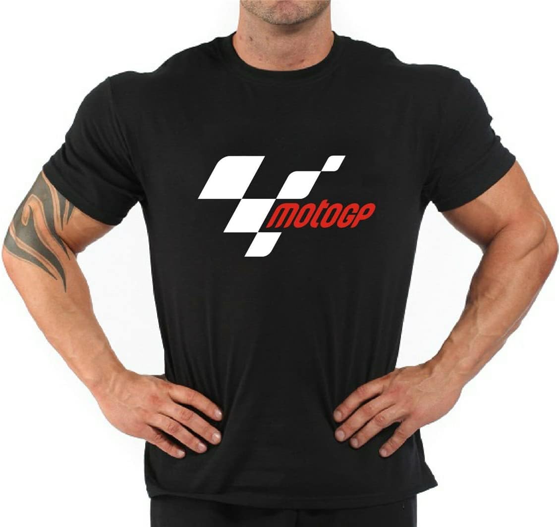 Cotton Men T Shirt Auto Moto gp M чёрный