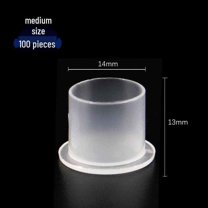 Disposable Microblading Pigment Ring Cups for Eyebrow, Eyeliner, and Eyelash Extensions - 100 Pieces