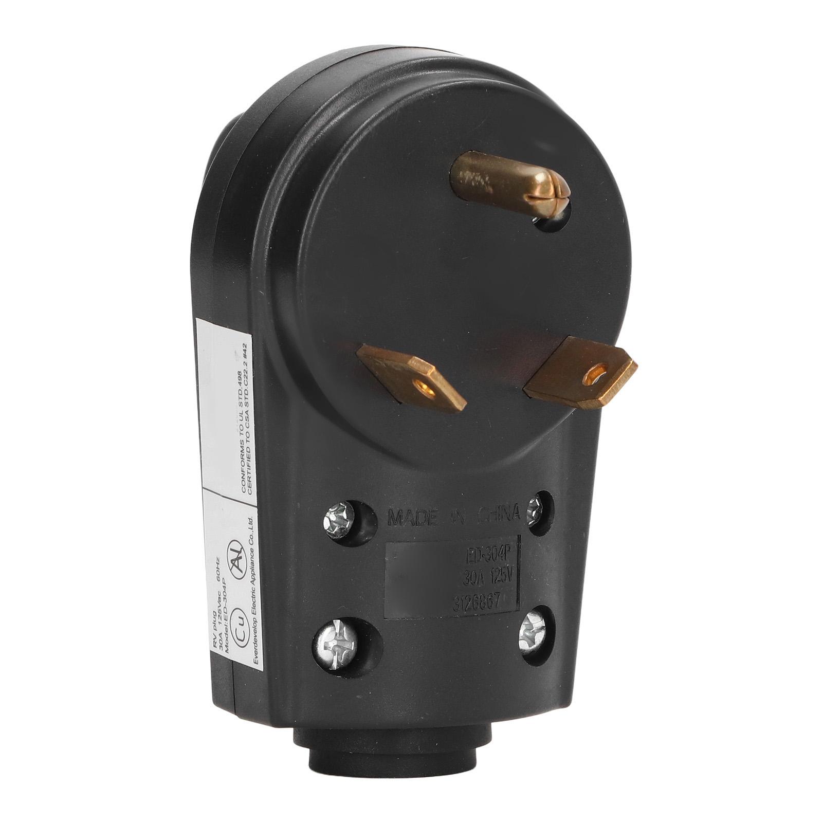 

30A RV Plug Male Сменный сверхпрочный 3-контактный электрический разъем с ручкой