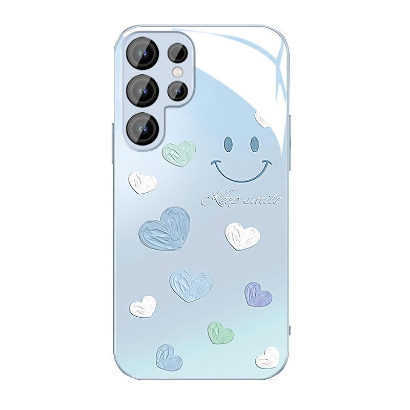 Love Smiley Face Suitable for Samsung S23ULTRA Mobile Phone Case S24 Girl S22 Skin Friendly A53 Sense A34 All Inclusive A1