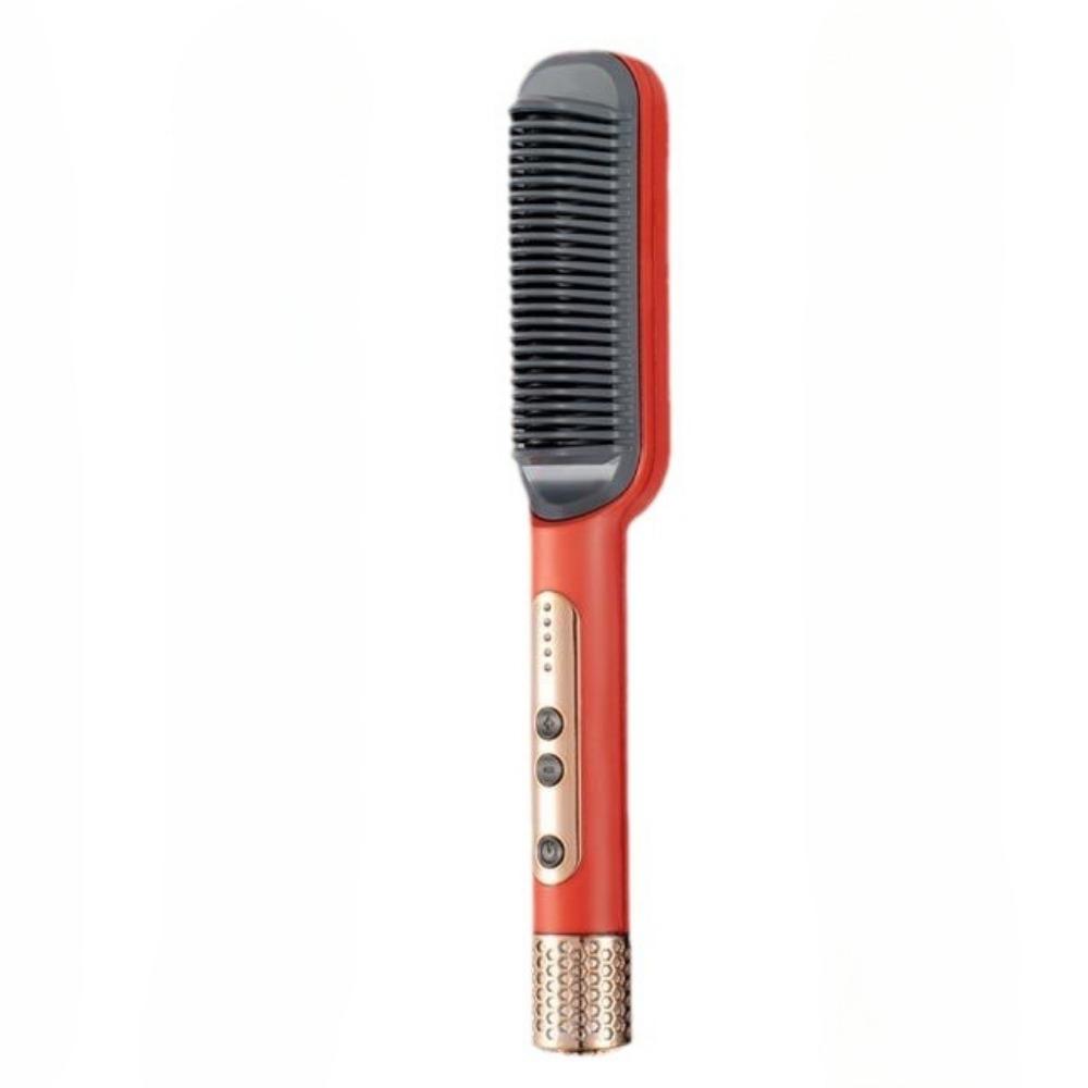 Electric Heating Comb with Rotating Tail Straightener Hair Straightener Negative Ion Quick Heating Adjustable