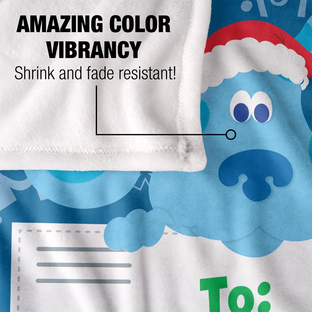 Blue´s Clues To Santa North Pole Silky Letter Supersoft Blanket