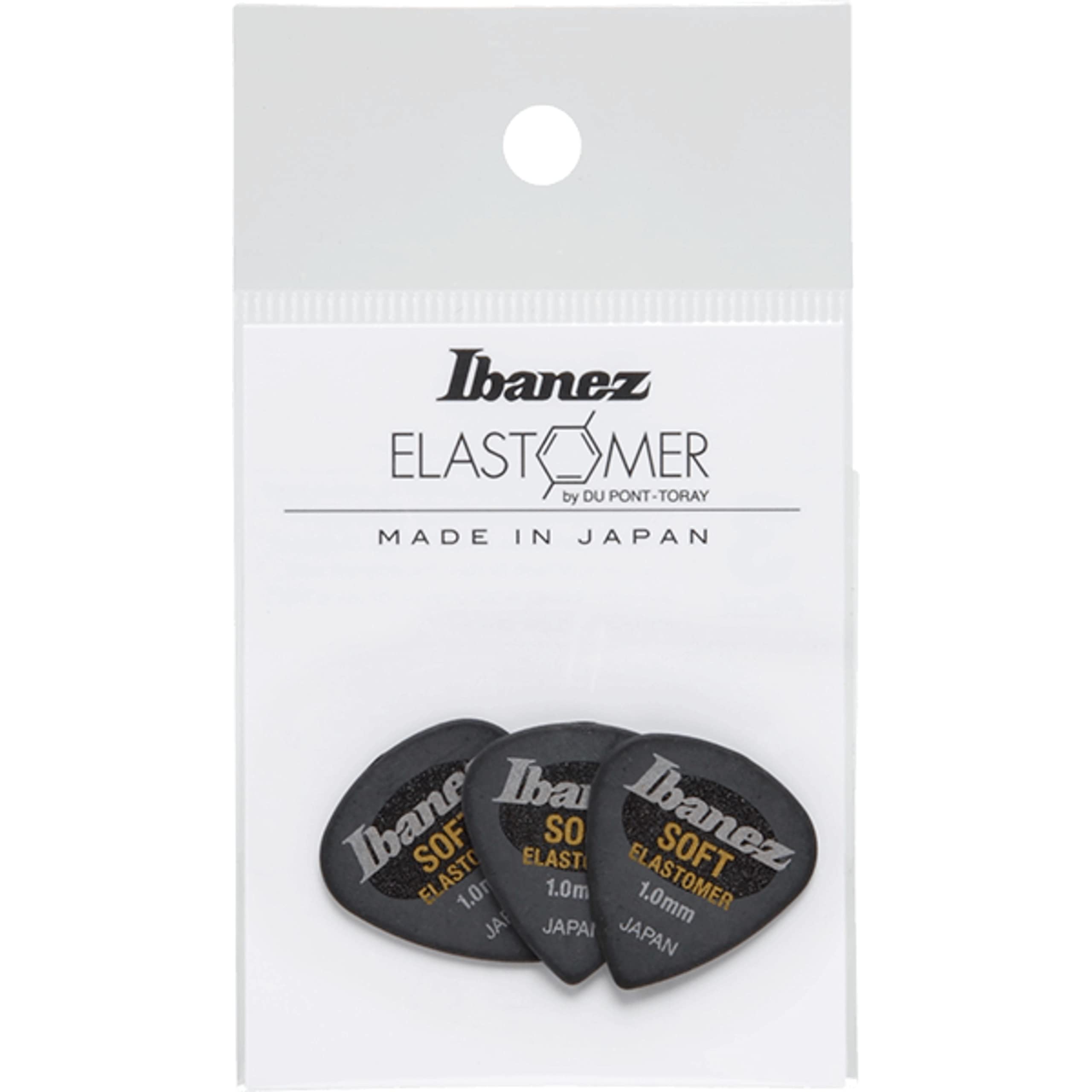 Ibanez pick made with new elastomer Teardrop SOFT new-feel material. shape, non-slip finish, material, 1.0mm thickness. [3 pieces] BEL16ST10S-HBK чёрный