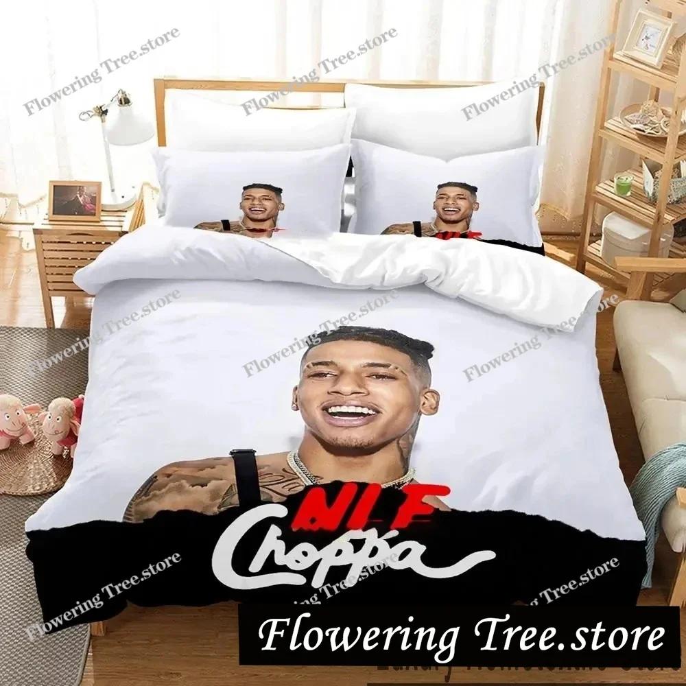 3D Print NLE Choppa Rapper Bedding Set Boys Girls Twin Queen King Size Duvet Cover Pillowcase Bed Boys Adult Home Textileextile