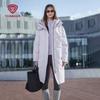Tanbor Unisex Detachable Hood Long Winter Down Jacket