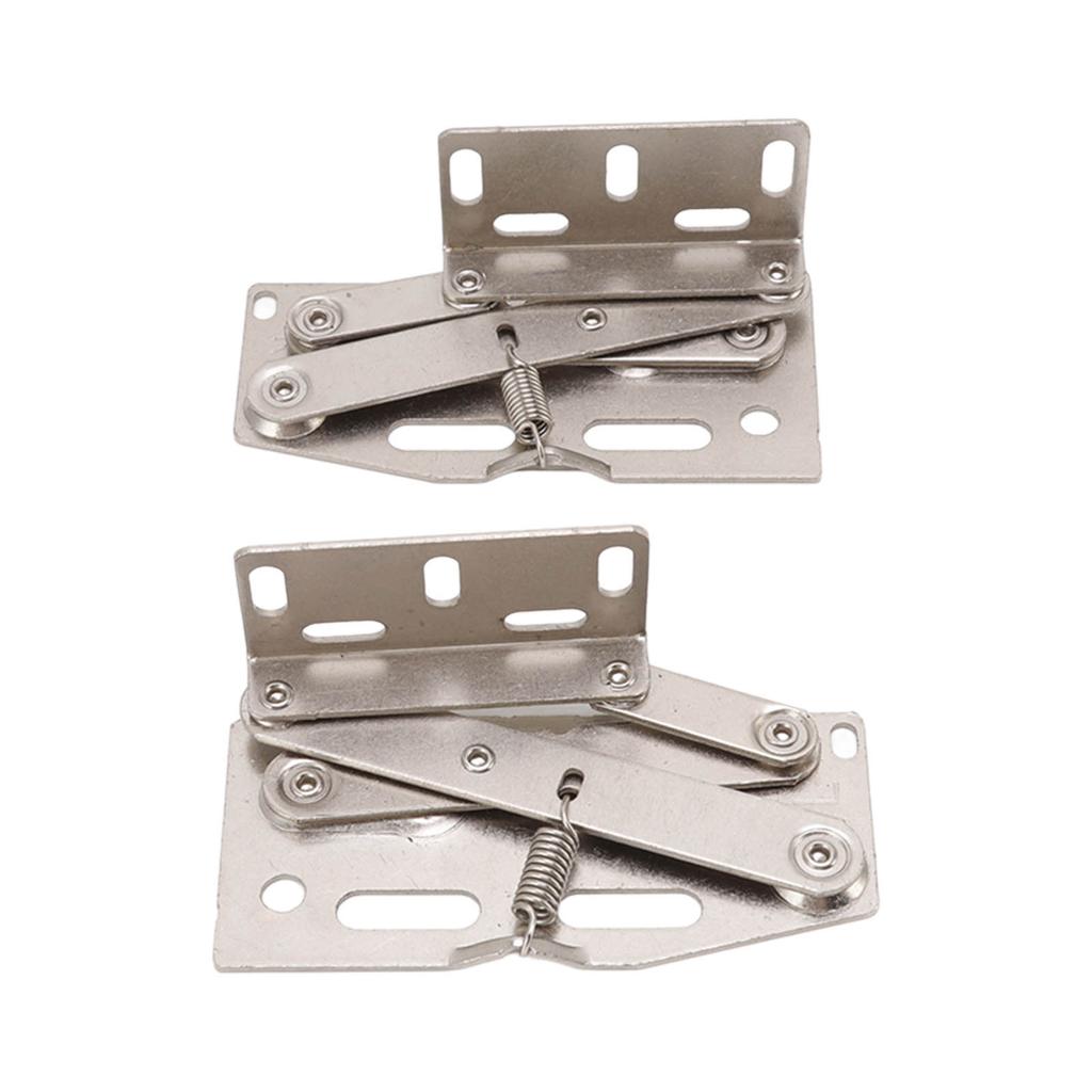 2 Seturi Balamale Ușă Dulap 45 Grade Jos Ușă Rabatabilă Foarfecă Balamale cu Arc Hardware Mobilier