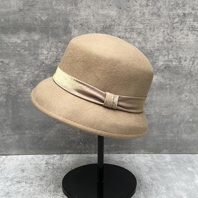 Autumn And Winter New Wool Top Hat Women'S French Retro High Quality Felt Hat Fashion Bucket Hat Lady Small Basin Hat