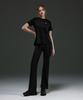 BORN TO WIN W Slit Cover Up T-Shirts [Black]
