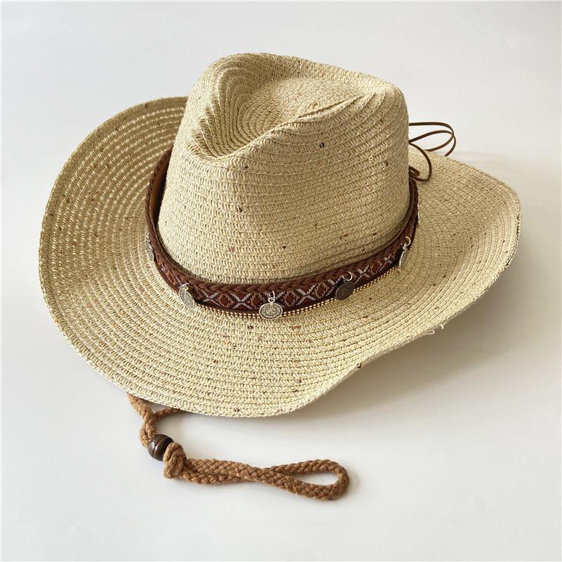 New western cowboy hats for men and women can take summer vacation travel sunscreen sun hat retro sun hat knight hat