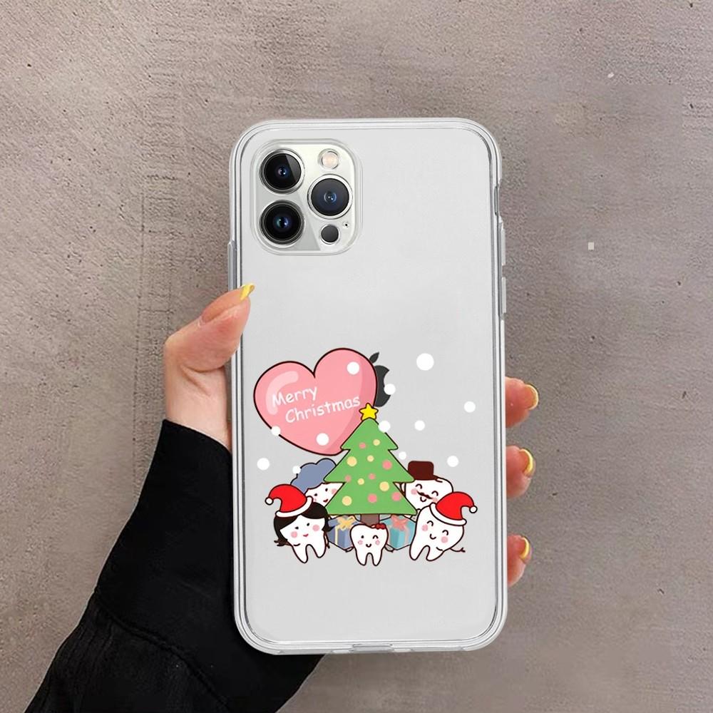 Teeth cute cartoon Phone Case For iPhone 15 13 14 Pro Max XS XR 12 11 Pro 13 Mini 6 7 8 Plus Soft Clear Back Cover