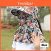 Uv Sun Hat For Women With Extended Brim Breathable Polyester Summer Garden Hat With Floral Print For Gardening
