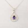 Iolite Gemstone 925 Sterling Silver Statement Designer Pendant 1.40" For Wedding PP-19-6