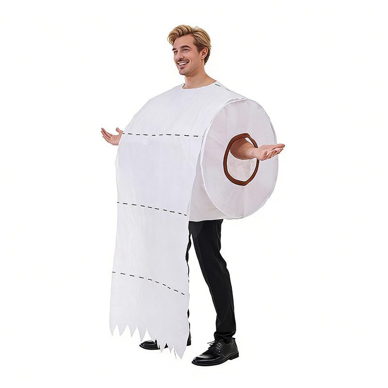 Halloweenový Pár Žertovný Kostým z Toaletního Papíru pro Cosplay