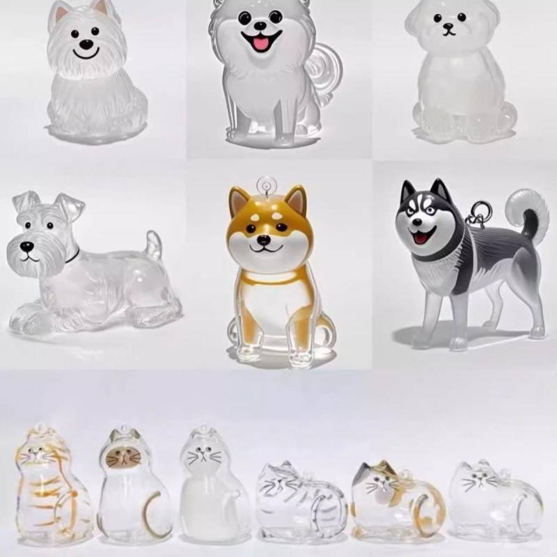 1 Piece Puppy Hair Transparent Storage Box Bag Dog Hair Hair Storage Capsule Pendant Charm Pet Collection Decoration Souvenirs