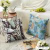 Surfing Pattern Cushion Cover Natural Linen Pillow Cover Double-Sided Print Cushion Cover For Sofa Home Decor