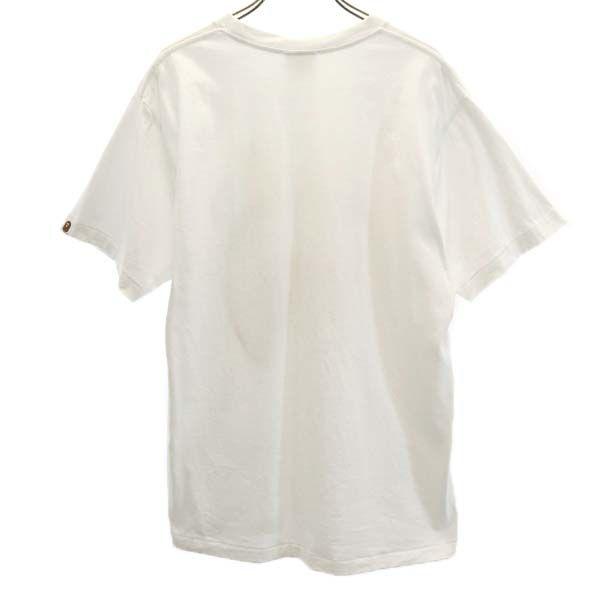 A Bathing Ape Shark Print Short Sleeve T-shirt M White System SHARK Men's Used