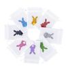 10PCS Bunny Pattern Easter Candy Bags Reusable Eco-Friendly Rabbit Candy Bags Festival Decorative Gift Packaging Bags