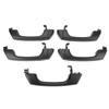 5 Sets Exterior Door Handle Black Comfortable Grip Precise Match Long Lasting 15296933 for H3 2006 To 2010