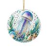 Handcrafted Sea Series Ornaments Ocean Theme Pearl Art Hanging Ornament, 2D Flat Acrylic Coastal Beach Home Decorations Life Suncatcher, Beaded