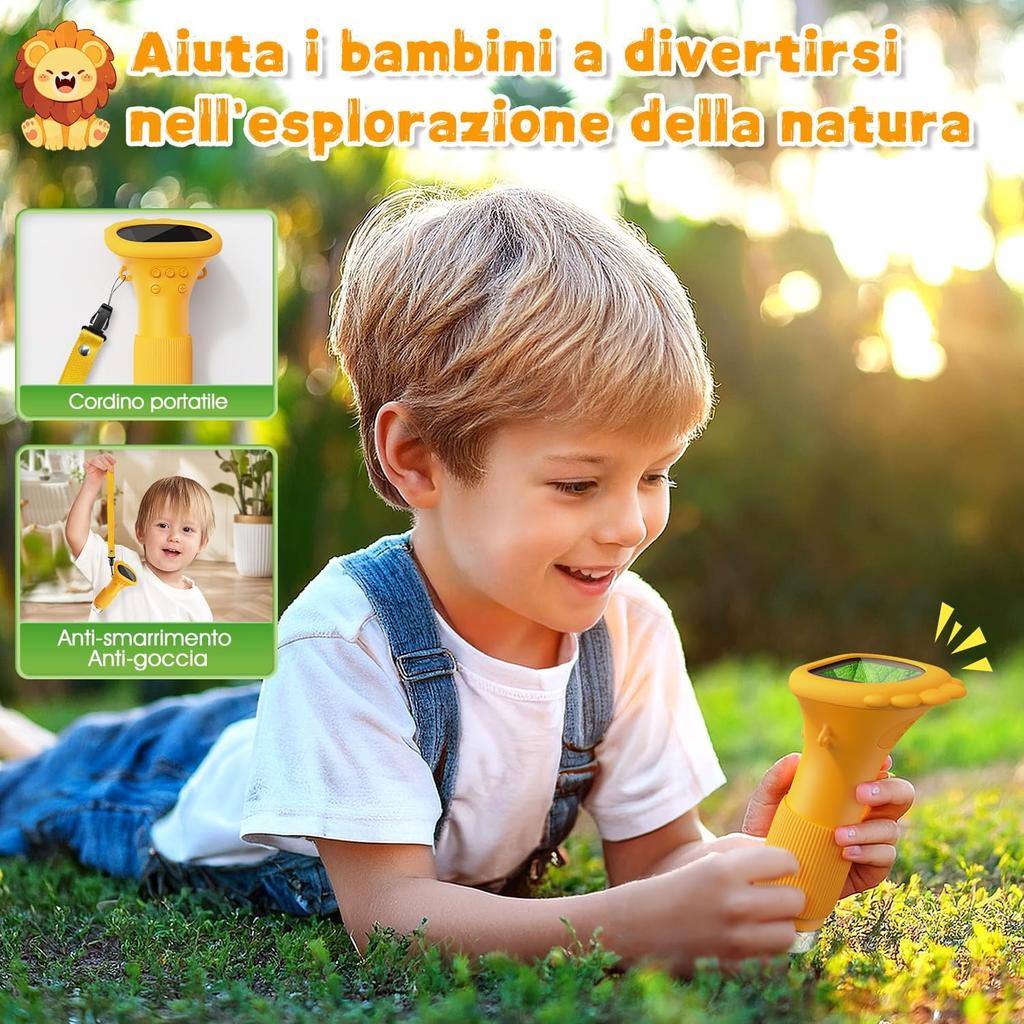 Dětský mikroskop, Ahalfcit digitální mikroskop 1000x zoom mikroskop pro děti, vědecká vzdělávací hračka dárek pro děti ve věku 3-12 let