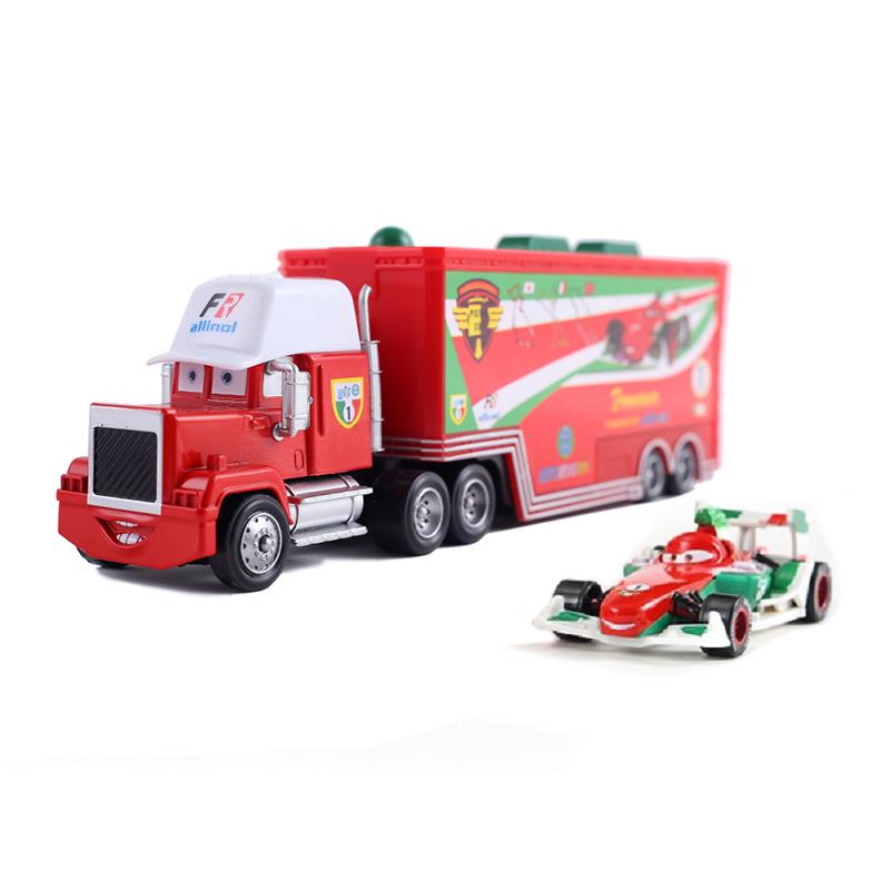 Pixar Cars Truck Attached Model Car Anime Figure Mack Semi-Hauler Rust-eze Racing Toys Container Trucks Children Birthday Gifts