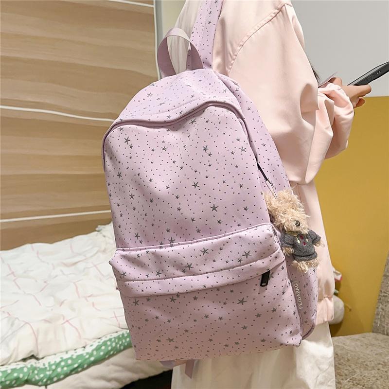 Star Women's Backpack Student Schoolbag