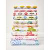 Kosugizen Face Towel Yoku Bari Print Flower 5 Designs 2 Colors 1 Piece 34 80 cm Quick-Drying Thin Type 10 Set SV-2011-10