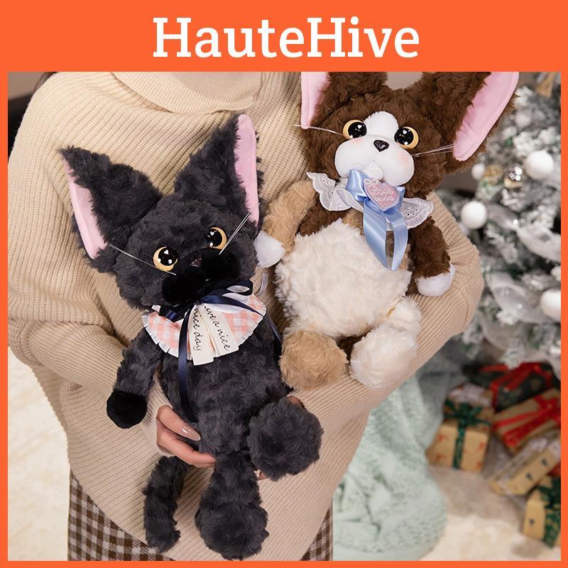 Plush Devon Rex Toy Cute Bib Cartoon Girl Children Birthday Holiday Doll Gift