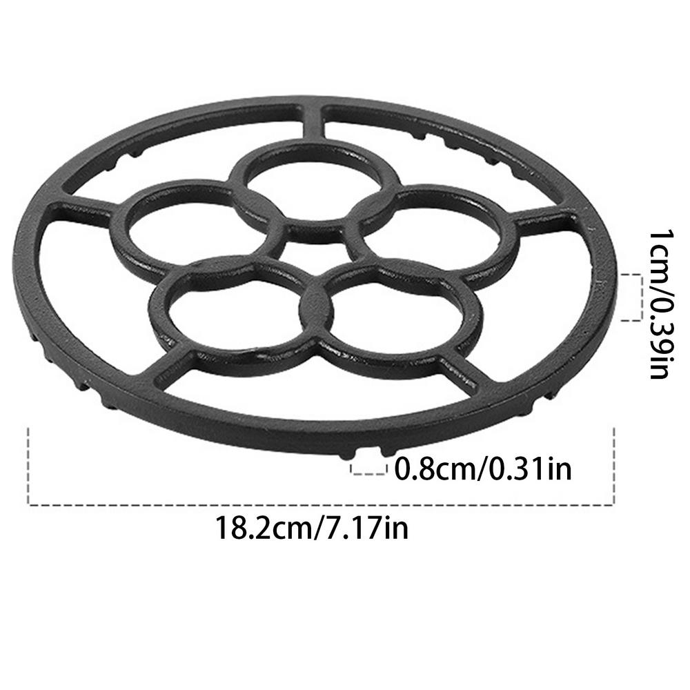 

Wok Stand For Stove Wok Stand Wok Holder Cast Iron Support Ring Wok Burner Rack Pan Holder Stand Air Ring Reducer Non-Slip For чорний