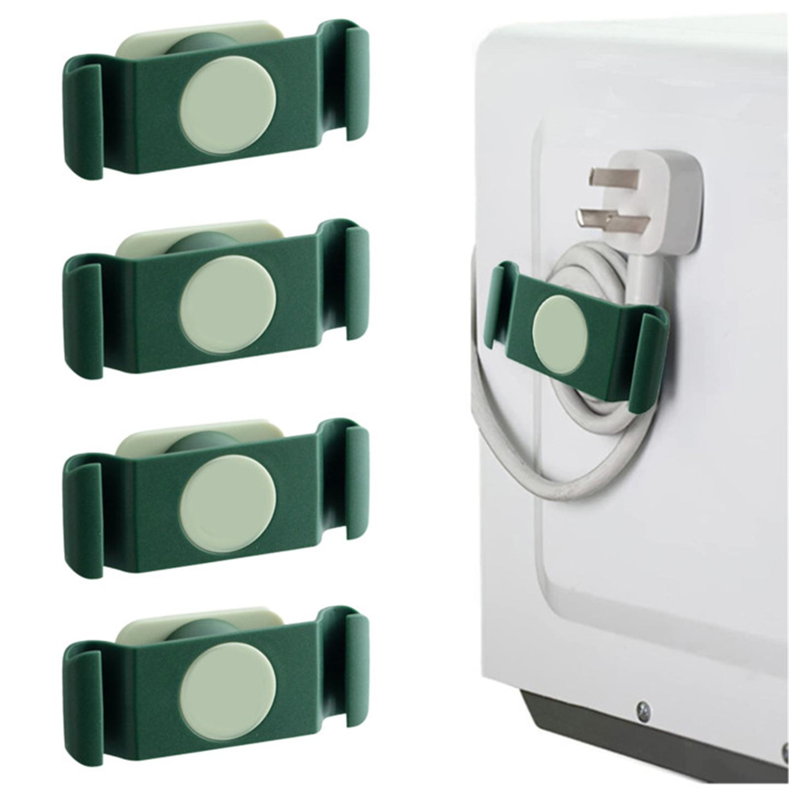 

4pcs Cord Keeper Holders No Punching Cord Storage Cable Organizer For Kitchen Appliances green#0