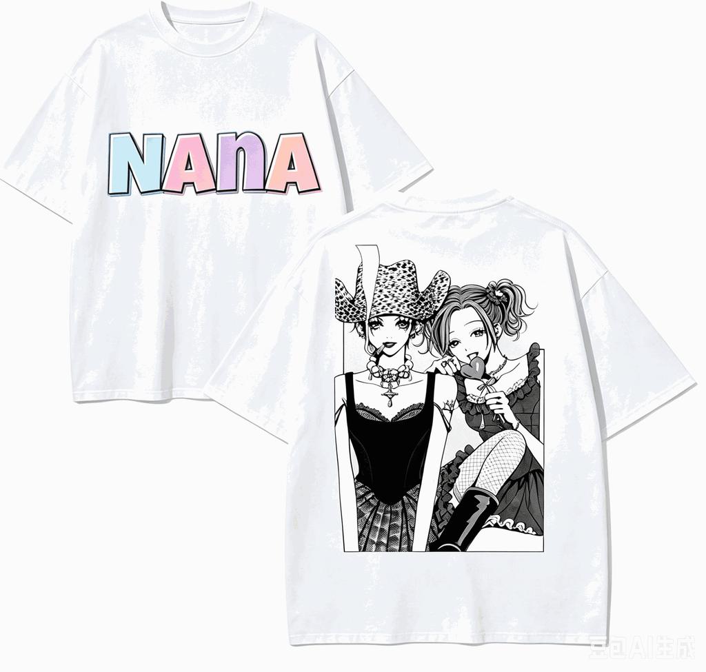 Nana Anime Lover TShirt Harajuku Cotton NewModel High Street Retro Fashion Oversized Unisex Hot Product Couples Comfortable