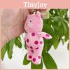 Adorable Pink Cute Polka Dot Plush Cat Keychain Doll Toy For Kids And Collectors