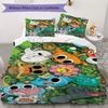 Amazing World Gumball Pattern Bedding uilt Set uilt Cover Pillowcase Home Decoration Birthday Gift (1 * duvet cover + 2 * pillowcase without core)196