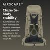Osprey Kestrel LT 28L Backpacking Backpack Lightweight Hiking Travel Bag with Waterproof Rain Black Men's - & Cover,