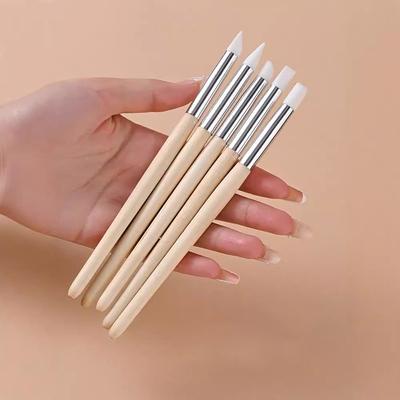 1Pcs Silicone Nail Art Pen Brush Uv Gel Polish Tip 3D Image Diy Dotting Polish Brushes Sculpture Pen Diy Manicure Tool