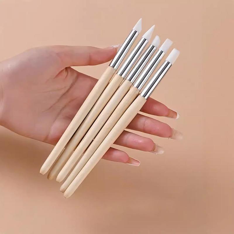 1 stk Silikon Neglekunst Penn Pensel Uv Gel Lakk Spiss 3D Bilde Diy Prikkeverktøy Lakkpensler Skulpturpenn Diy Manikyrverktøy