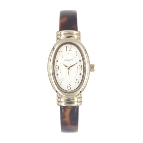 Fragola Oval Acetate Bangle Watch N02124S-3 BR Women's Brown