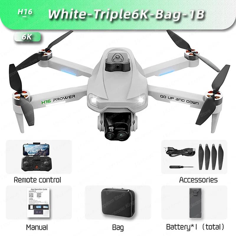 New H16 Mini Drone GPS Rc Drone HD Optical Flow Positioning 360° Obstacle Avoidance Brushless Motor Gesture Photography Foldable Quadcopter UAV