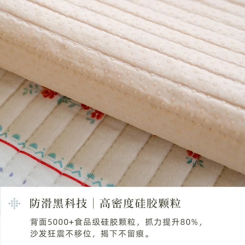 Korean Floral Sofa Cushion Cotton All-Season Universal Small Fresh Non-Slip Sofa Seat Cushion Living Room Straight Sofa Cover