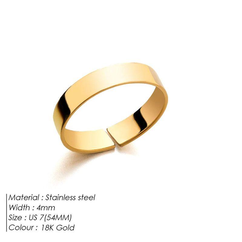 

Emanco Minimalist Plain Aperture Titanium Steel Ring Fashion Fashion Light Luxury Minority Couple Ring Men s Bracelet 4Mm18K Gold-Yj44943 Circumference 59Cm-Us9