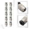 PC4M10 Male Straight Pneumatic Quick Fitting Connector for PTFE Tube with Stainless Steel Thread Suitable for Extruder Assembly