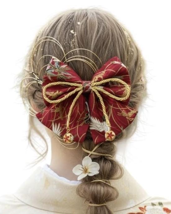 

[Lomeri] Artificial Flower Hair Ornament for Coming-of-Age Ceremony, Graduation Ceremony, Furisode Kimono, Wedding, and Traditional Japanese Attire