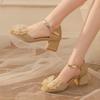 Gold Silber Frauen Sandalen Med Heel Kleine Große größe 33 52