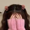 Korean cute plush forehead bangs clip, small grab clip, edge clip, broken hair accessories, headgear clip.