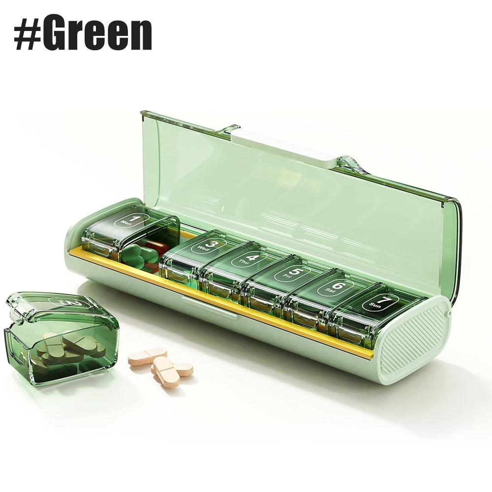 Large Weekly Pill Organizer 7 Day Travel Medicine Box For Big Vitamins Fish Oil Supplements Storage Case