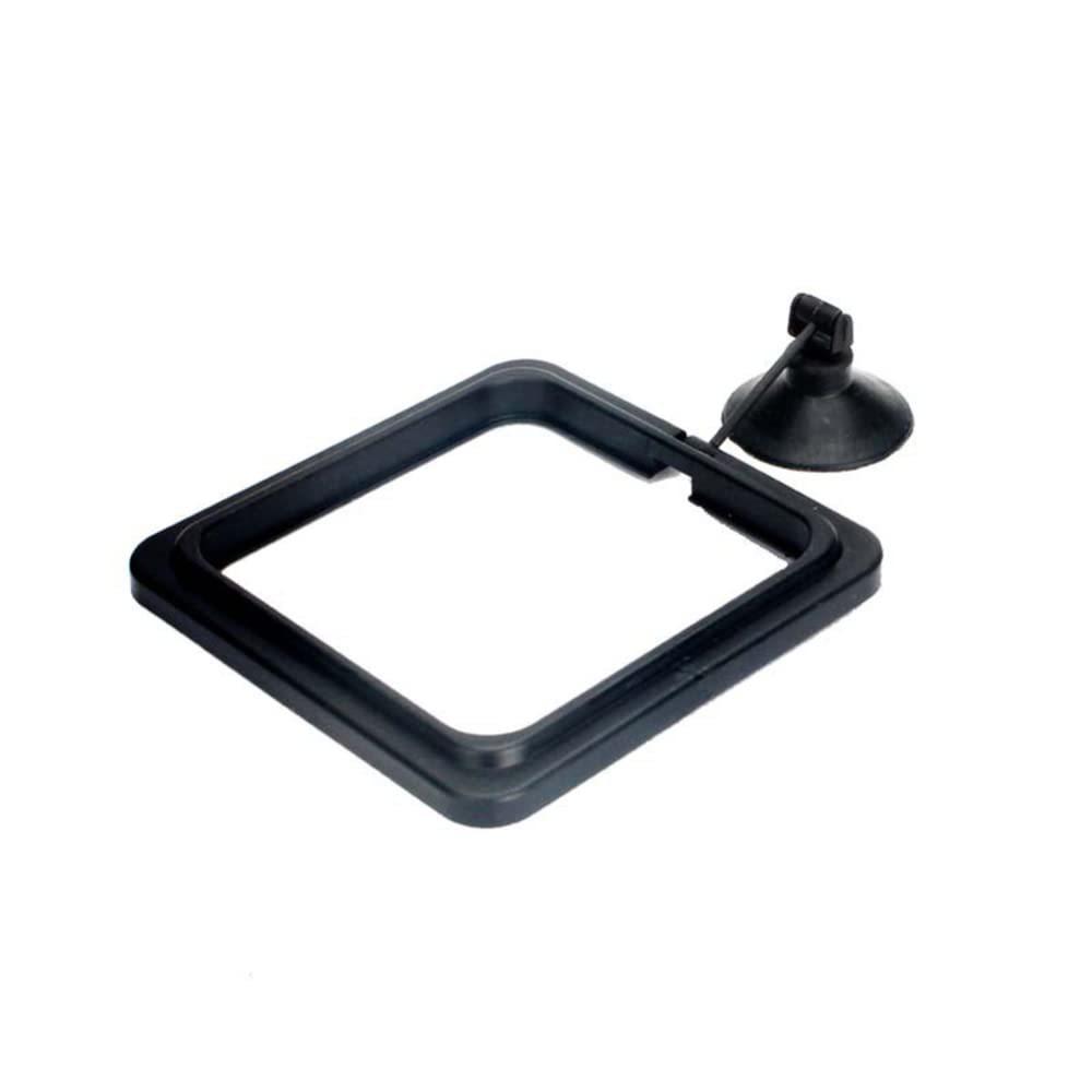 Fish Food Feeding Ring Aquarium Fish Tank Fish Feeder for Tropical Fish Food Feeding Assistant Single Layer Black Square